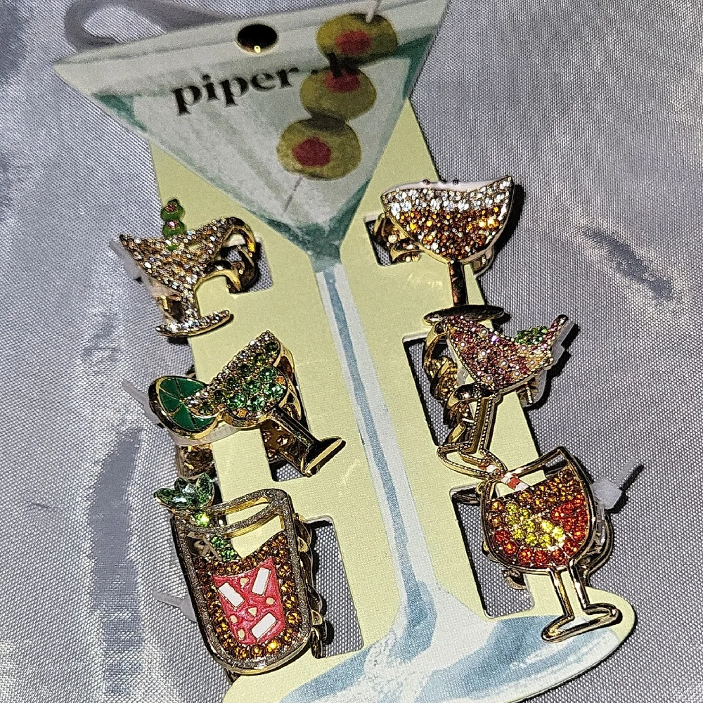 Piper K Cocktail Hair Clips Set
